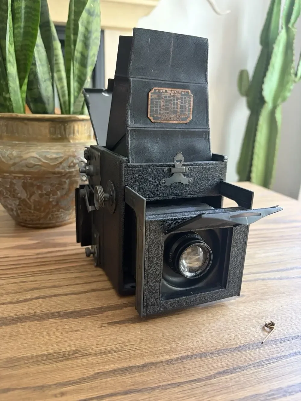 Antique 1914 Auto Graflex Junior 2x3 Jr SLR Box Camera